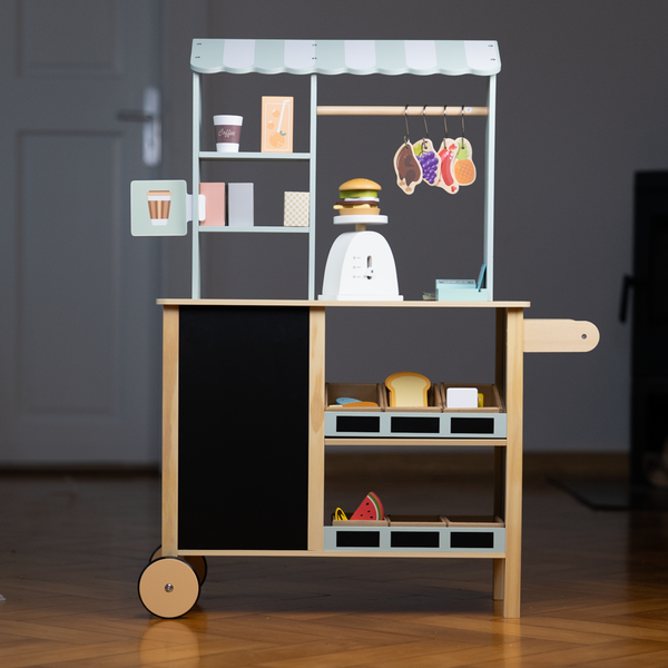 Kinder-Marktstand mit super vielen Extras
